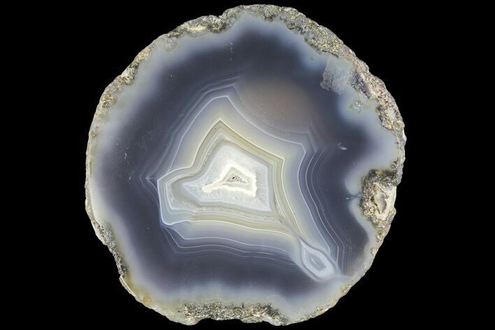 Las Choyas Coconut Geode Half with Banded Agate - Mexico #180571